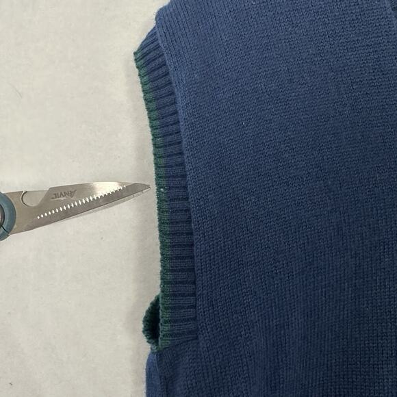 Vtg Pendleton Wool Sweater Vest Womens S Blue Scottish Dogs Preppy Dark Academia - Picture 7 of 15